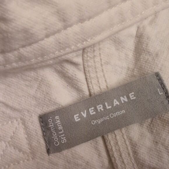Everlane The Canvas Organic Cotton Parka Jacket Coat Bone White Size L - Picture 5 of 16